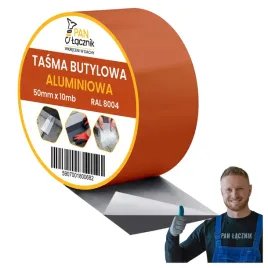 tasma-butylowa-dekarska-aluminiowa-50mm-10mb-ral8004-dachowa-uszczelniajaca