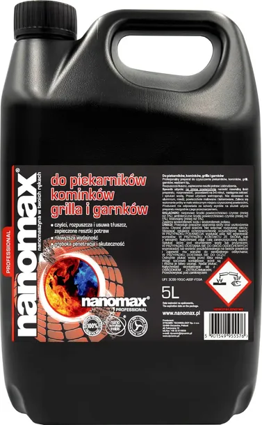 Środek Czyszczący do Piekarników Kominków i Grilli NANOMAX 5L - Seria PRO