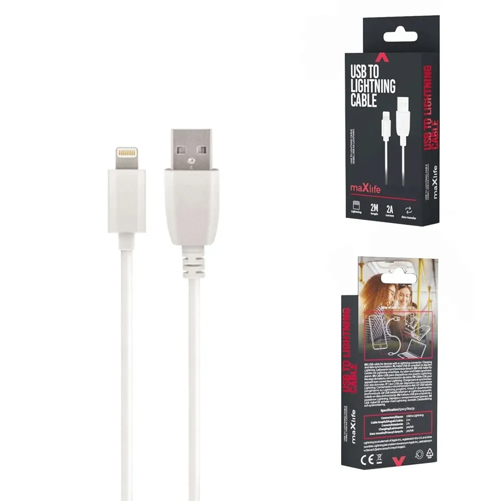 maxlife-kabel-usb-lightning-20-m-2a-bialy