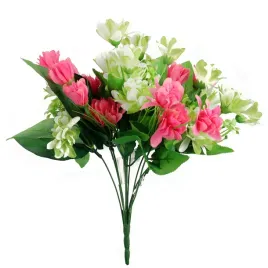 bukiet-drobnych-dalii-z-liscmi-42cm-rozowo-zielony