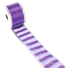 wstazka-dekoracyjna-swiateczna-fioletowo-srebrna