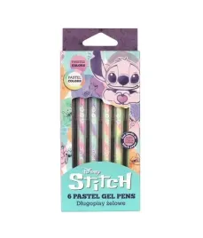 coolpack-dlugopisy-zelowe-6-sztuk-twist-liloandstitch-pastelowe-zestaw
