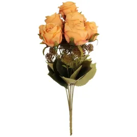 bukiet-9-roz-40-cm-kolor-pomaranczowy-sztuczne-kwiaty-roze-jak-zywe