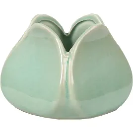 wazonik-ceramiczny-w-ksztalcie-kwiatu-turkusowy