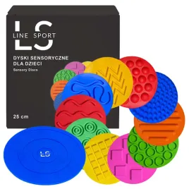 dyski-sensoryczne-dla-dzieci-rozne-tekstury-25cm-line-sport-10-sztuk