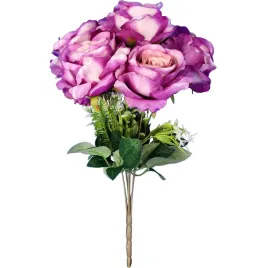 sztuczne-roze-do-wazonu-bukiet-7-roz-z-dodatkami-46cm-kolor-ciemny-roz