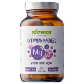 biowen-cytrynian-magnezu-825mg-witamina-b6-100-kapsulek-zmeczenie-odpornosc