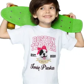 koszulka-dziecieca-biala-t-shirt-prezent-pieski-boston-terrier-imie-wz-110