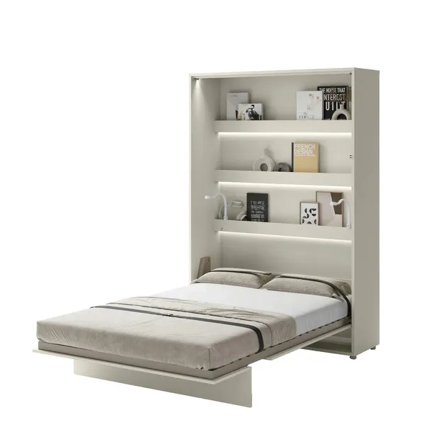 Półkotapczan łóżko chowane w szafie 140x200 cm BED CONCEPT BC-01 kaszmir