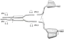 audi-a6-c6-3-2-fsi-4x4-sedan-kombi-188kw-2004-2008-tlumik-tlumiki-komplet