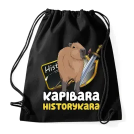 worek-plecak-eko-czarny-kapibara-historykara-wzory