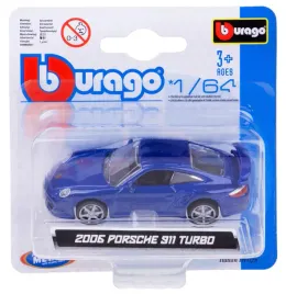 porsche-911-turbo-2006-model-metalowy-bburago-1-64-niebieski
