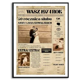 plakat-obraz-60x40-prezent-na-rocznice-slubu-wesele-z-twoim-zdjeciem-imie