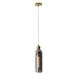 lampa-wiszaca-punktowa-mosiezna-szklany-dymiony-klosz-glamour-maxlight