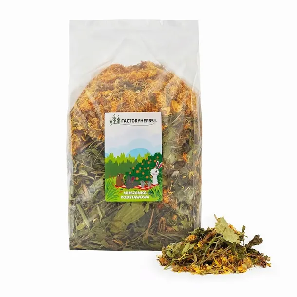 Mieszanka podstawowa 500g FACTORYHERBS dla królików i gryzoni zioła