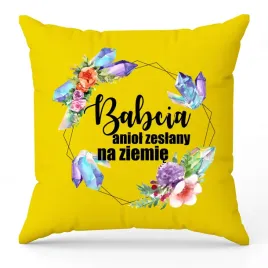poduszka-zolta-40x40-prezent-dla-babci-dzien-babci-aniol-zeslany-na-ziemie