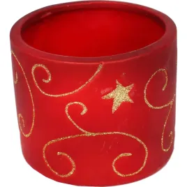 swiateczna-oslonka-z-ceramiki-czerwona-gwiazdki-dekoracja