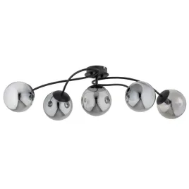 lampa-sufitowa-czarna-podluzna-90-cm-szklane-dymione-kule-5-pkt-alfa