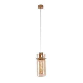 lampa-wiszaca-led-mosiezna-szklany-bursztynowy-podluzny-klosz-maxlight