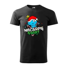 koszulka-t-shirt-swiateczna-wesolych-swiat-smerfy-maruda-mikolaj