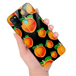 etui-do-realme-c17-obudowa-case-glass-szklane-cherry-peach-owoce-top-wzory