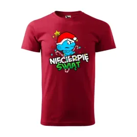 koszulka-t-shirt-swiateczna-wesolych-swiat-smerfy-maruda-mikolaj