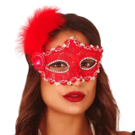 maska-wenecka-karnawalowa-czerwona-z-piorem-koronkowa-karnawal