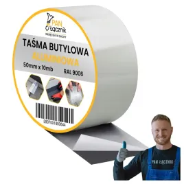 tasma-butylowa-dekarska-aluminiowa-50mm-10mb-srebrny-ral9006-dachowa