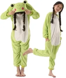 ciepla-mila-pizama-kigurumi-zaba-przebranie-dla-dzieci-onesie-dres-142-cm