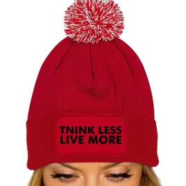 czapka-pompon-zimowa-czerwona-think-less-live-more-zabawne-wzory