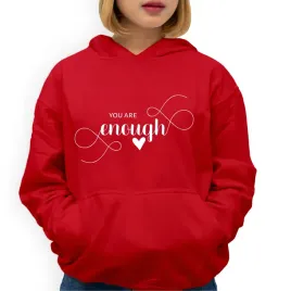 bluza-damska-czerwona-z-kapturem-you-are-enough-na-prezent-wz-roz-xl
