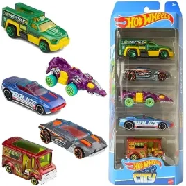 hot-wheels-city-pieciopak-zestaw-prezentowy-pieciu-samochodzikow-htv39
