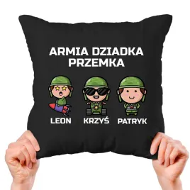 poduszka-czarna-ozdobna-armia-dziadka-imie-imiona-zolnierze