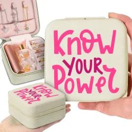 szkatulka-na-bizuterie-bezowa-dla-dziewczynki-prezent-know-your-power-wzory