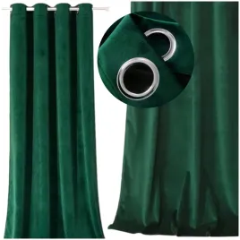 zaslona-welurowa-na-przelotkach-250x140cm-zielona-kolka-welur-gotowa-gruba