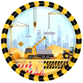 talerzyki-papierowe-23-cm-auta-pojazdy-6-szt-samochody-mszyny-budowlane