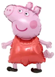 balon-foliowy-urodzinowy-swinka-w-czerwonej-sukience-na-urodziny-26-x-40-cm