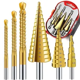 wiertla-stopniowe-stozkowe-otwornice-do-metalu-4-32mm-z-frezami-6szt-wiertl