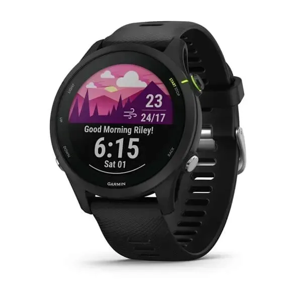 garmin-forerunner-255-music-czarny-material-paska-guma