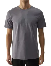 koszulka-meska-t-shirt-bawelniany-4f-szary-regular-okragly-dekolt-xl