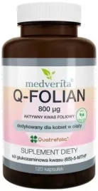 q-folian-800-ug-120-kapsulek-metabolizm-homocysteiny-odpornosc-medverita