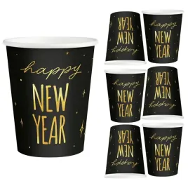 kubki-kubeczki-papierowe-sylwestrowe-happy-new-year-czarno-zloty-220ml-6szt