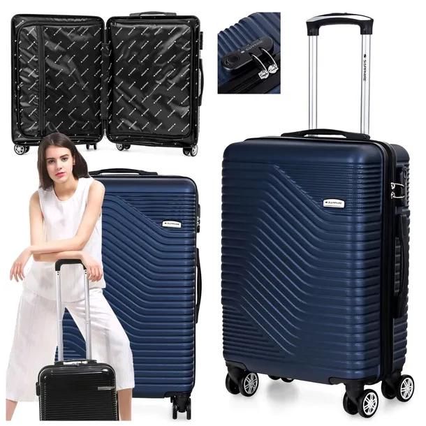WALIZKA kabinowa MAŁA LEKKA bagaż PODRĘCZNY L kółka ABS mocna Sapphire DUO