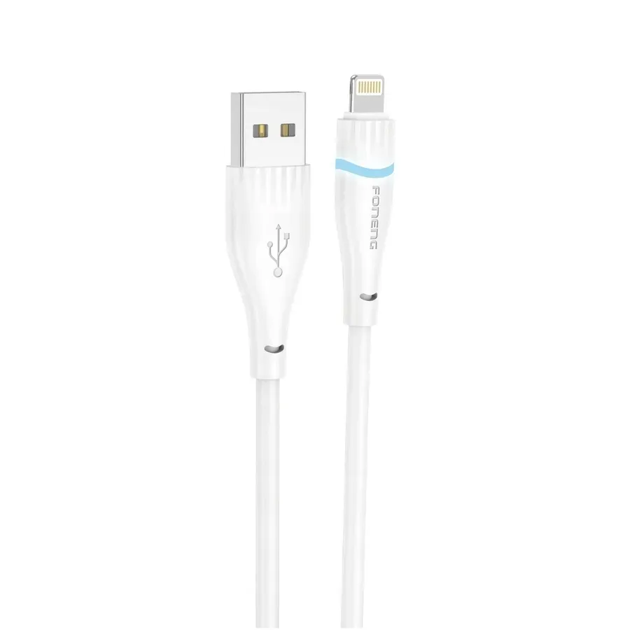 foneng-kabel-x101-usb-c-3a-1-2m-bialy