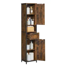 szafka-slupek-do-lazienki-pokoju-regal-z-szuflada-polkami-waska-loft-170cm