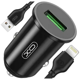 szybka-ladowarka-samochodowa-usb-18w-kabel-usb-lightning-czarna