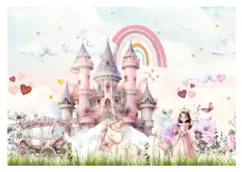 fototapeta-dla-dziewczynki-ksiezniczka-zamek-strukturalna-na-twoj-wymiar