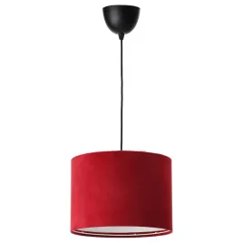 ikea-sunneby-molnskikt-lampa-wiszaca-czarny-ciemnoczerwony-aksamit-33-cm