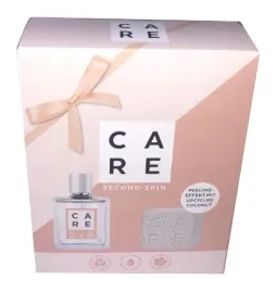care-zestaw-prezentowy-second-skin-zapach-50ml-mydlo-peelingujace-vegan