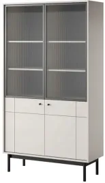 witryna-wysoka-tokyo-185-cm-kaszmir-regal-z-szklem-polki-drzwi-styl-japandi